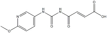 4-{[(6-methoxypyridin-3-yl)carbamoyl]amino}-4-oxobut-2-enoic acid Struktur