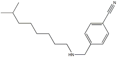 4-{[(7-methyloctyl)amino]methyl}benzonitrile Struktur