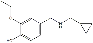 4-{[(cyclopropylmethyl)amino]methyl}-2-ethoxyphenol Struktur