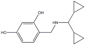 4-{[(dicyclopropylmethyl)amino]methyl}benzene-1,3-diol Struktur