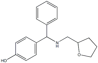 4-{[(oxolan-2-ylmethyl)amino](phenyl)methyl}phenol Struktur