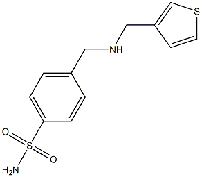 4-{[(thiophen-3-ylmethyl)amino]methyl}benzene-1-sulfonamide Struktur