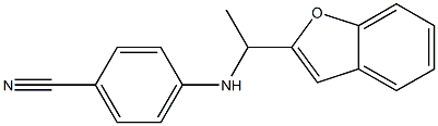 4-{[1-(1-benzofuran-2-yl)ethyl]amino}benzonitrile Struktur