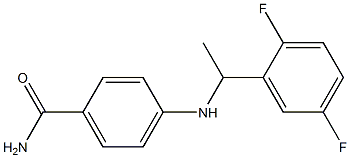 4-{[1-(2,5-difluorophenyl)ethyl]amino}benzamide Struktur