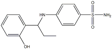 4-{[1-(2-hydroxyphenyl)propyl]amino}benzene-1-sulfonamide Struktur