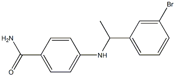 4-{[1-(3-bromophenyl)ethyl]amino}benzamide Struktur