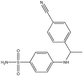 4-{[1-(4-cyanophenyl)ethyl]amino}benzene-1-sulfonamide Struktur