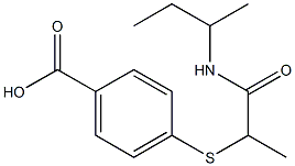 4-{[1-(butan-2-ylcarbamoyl)ethyl]sulfanyl}benzoic acid Struktur