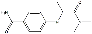 4-{[1-(dimethylcarbamoyl)ethyl]amino}benzamide Struktur