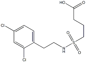 4-{[2-(2,4-dichlorophenyl)ethyl]sulfamoyl}butanoic acid Struktur