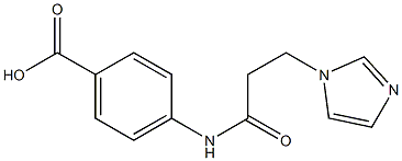 4-{[3-(1H-imidazol-1-yl)propanoyl]amino}benzoic acid Struktur