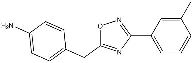 4-{[3-(3-methylphenyl)-1,2,4-oxadiazol-5-yl]methyl}aniline Struktur