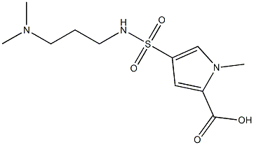 4-{[3-(dimethylamino)propyl]sulfamoyl}-1-methyl-1H-pyrrole-2-carboxylic acid Struktur