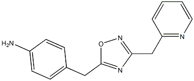 4-{[3-(pyridin-2-ylmethyl)-1,2,4-oxadiazol-5-yl]methyl}aniline Struktur