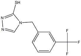 4-{[3-(trifluoromethyl)phenyl]methyl}-4H-1,2,4-triazole-3-thiol Struktur