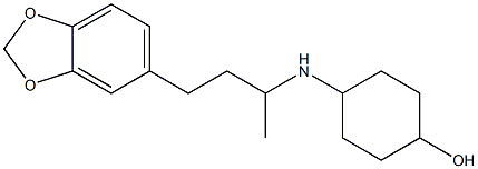 4-{[4-(2H-1,3-benzodioxol-5-yl)butan-2-yl]amino}cyclohexan-1-ol Struktur