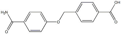 4-{[4-(aminocarbonyl)phenoxy]methyl}benzoic acid Struktur