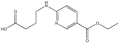 4-{[5-(ethoxycarbonyl)pyridin-2-yl]amino}butanoic acid Struktur