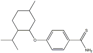 4-{[5-methyl-2-(propan-2-yl)cyclohexyl]oxy}benzene-1-carbothioamide Struktur