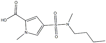 4-{[butyl(methyl)amino]sulfonyl}-1-methyl-1H-pyrrole-2-carboxylic acid Struktur