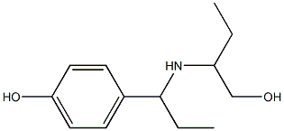 4-{1-[(1-hydroxybutan-2-yl)amino]propyl}phenol Struktur