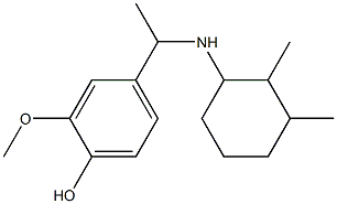 4-{1-[(2,3-dimethylcyclohexyl)amino]ethyl}-2-methoxyphenol Struktur