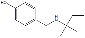 4-{1-[(2-methylbutan-2-yl)amino]ethyl}phenol Struktur