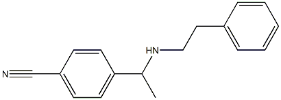 4-{1-[(2-phenylethyl)amino]ethyl}benzonitrile Struktur