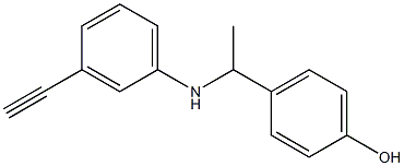 4-{1-[(3-ethynylphenyl)amino]ethyl}phenol Struktur