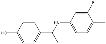 4-{1-[(3-fluoro-4-methylphenyl)amino]ethyl}phenol Struktur