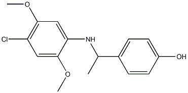 4-{1-[(4-chloro-2,5-dimethoxyphenyl)amino]ethyl}phenol Struktur