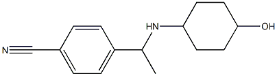 4-{1-[(4-hydroxycyclohexyl)amino]ethyl}benzonitrile Struktur