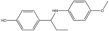 4-{1-[(4-methoxyphenyl)amino]propyl}phenol Struktur