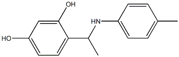 4-{1-[(4-methylphenyl)amino]ethyl}benzene-1,3-diol Struktur