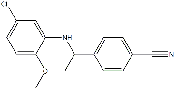 4-{1-[(5-chloro-2-methoxyphenyl)amino]ethyl}benzonitrile Struktur