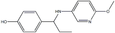 4-{1-[(6-methoxypyridin-3-yl)amino]propyl}phenol Struktur