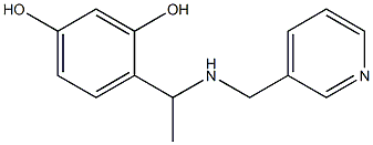 4-{1-[(pyridin-3-ylmethyl)amino]ethyl}benzene-1,3-diol Struktur