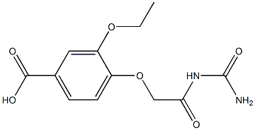 4-{2-[(aminocarbonyl)amino]-2-oxoethoxy}-3-ethoxybenzoic acid Struktur