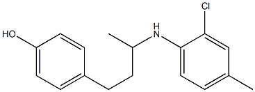 4-{3-[(2-chloro-4-methylphenyl)amino]butyl}phenol Struktur