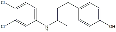 4-{3-[(3,4-dichlorophenyl)amino]butyl}phenol Struktur