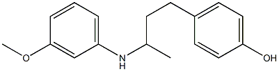 4-{3-[(3-methoxyphenyl)amino]butyl}phenol Struktur