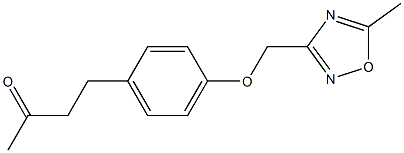 4-{4-[(5-methyl-1,2,4-oxadiazol-3-yl)methoxy]phenyl}butan-2-one Struktur