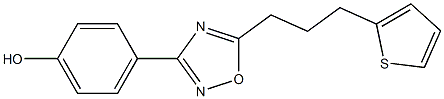 4-{5-[3-(thiophen-2-yl)propyl]-1,2,4-oxadiazol-3-yl}phenol Struktur