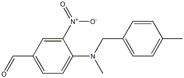 4-{methyl[(4-methylphenyl)methyl]amino}-3-nitrobenzaldehyde Struktur