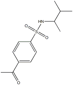 4-acetyl-N-(3-methylbutan-2-yl)benzene-1-sulfonamide Struktur