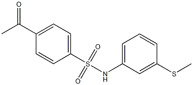 4-acetyl-N-[3-(methylsulfanyl)phenyl]benzene-1-sulfonamide Struktur