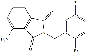 4-amino-2-[(2-bromo-5-fluorophenyl)methyl]-2,3-dihydro-1H-isoindole-1,3-dione Struktur