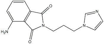 4-amino-2-[3-(1H-imidazol-1-yl)propyl]-2,3-dihydro-1H-isoindole-1,3-dione Struktur