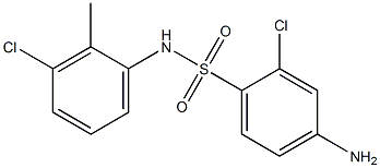 4-amino-2-chloro-N-(3-chloro-2-methylphenyl)benzene-1-sulfonamide Struktur