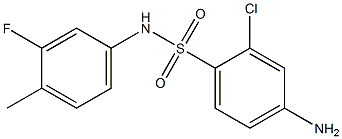 4-amino-2-chloro-N-(3-fluoro-4-methylphenyl)benzene-1-sulfonamide Struktur